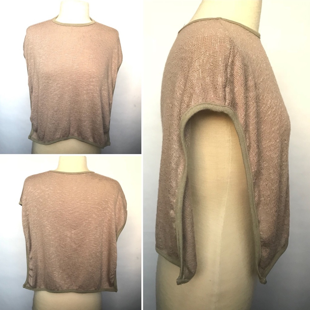 Poncho Pullover Boho Sleeveless Knit Top - NEW